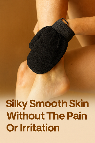 Silkea exfoliation glove – beauty essential for healthy, clean skin. exfoliating glove, body scrub mitt, remove dead skin, Silkea